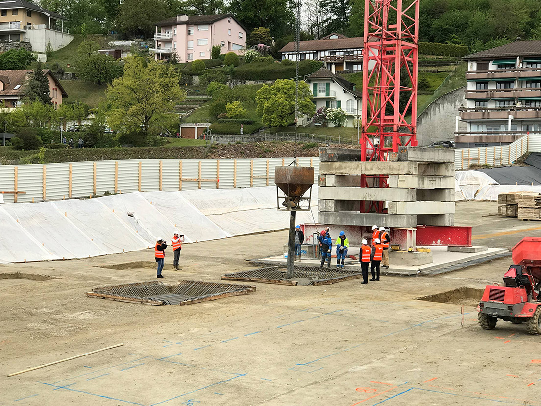 Première Pierre du quartier de Croset Parc à  Ecublens